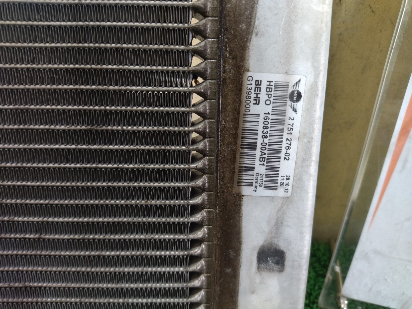 ミニ ラジエーターコンデンサー クーパーS DBA-SV16 2012