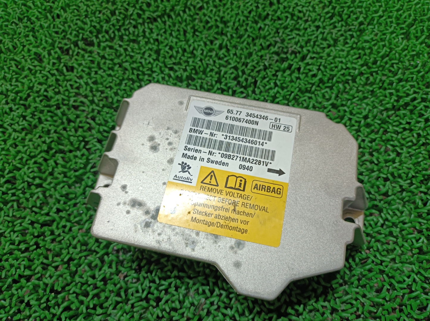 ミニ SRSユニット エアバッグコンピューター ワン ABA-ME14 ME14 クラブマン / R55 2009