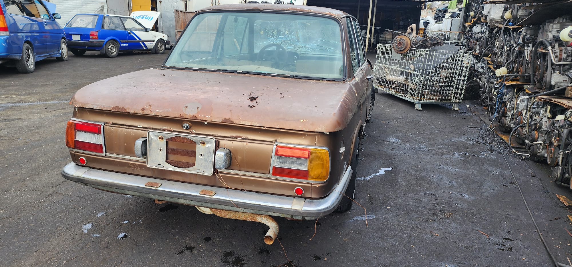 BMW フロントドア グリップハンドル 左 1502 - 2002tti 走行49156㎞ 1976 hyj#