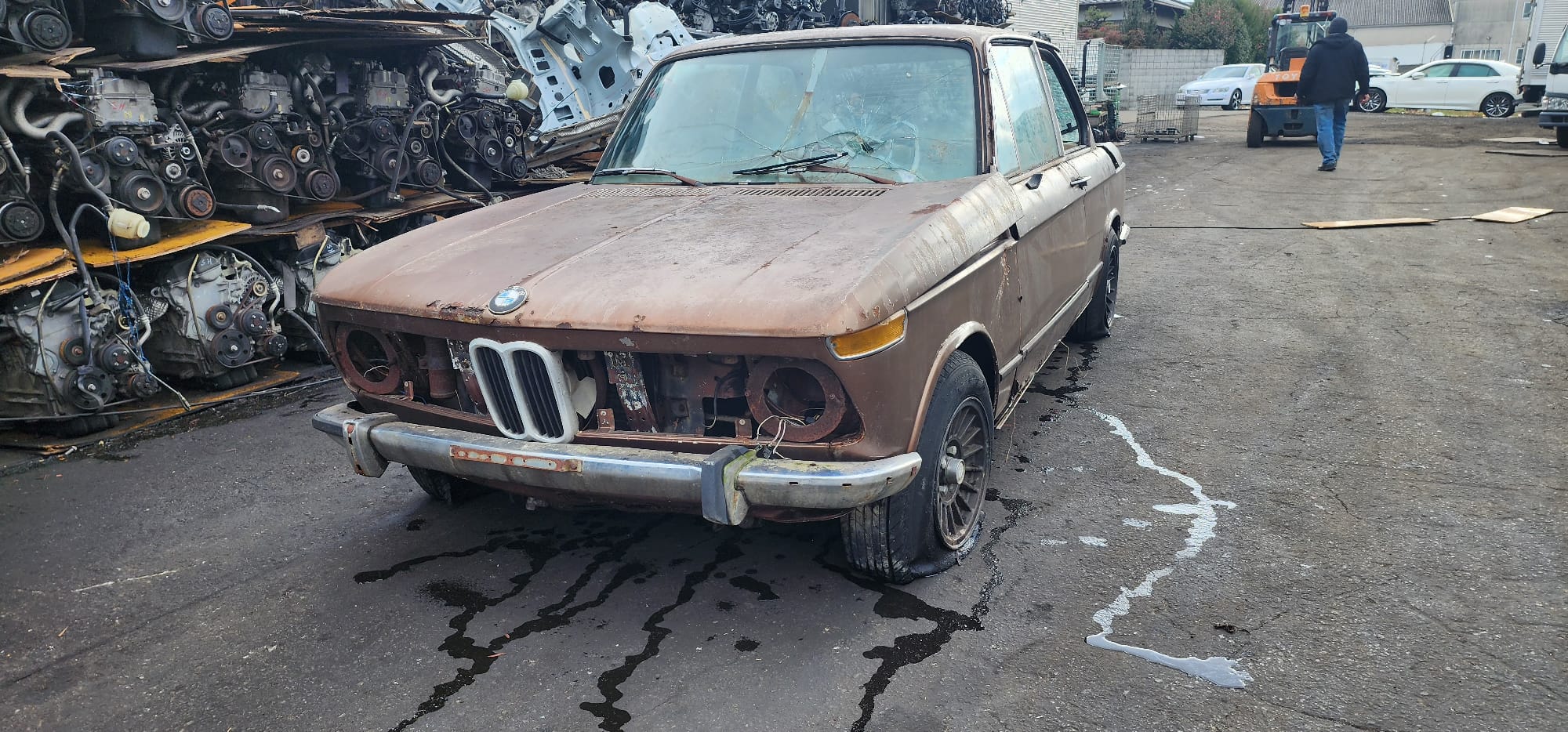 BMW フロントドアロック 右 1502 - 2002tti 走行49156㎞ 1976 hyj#