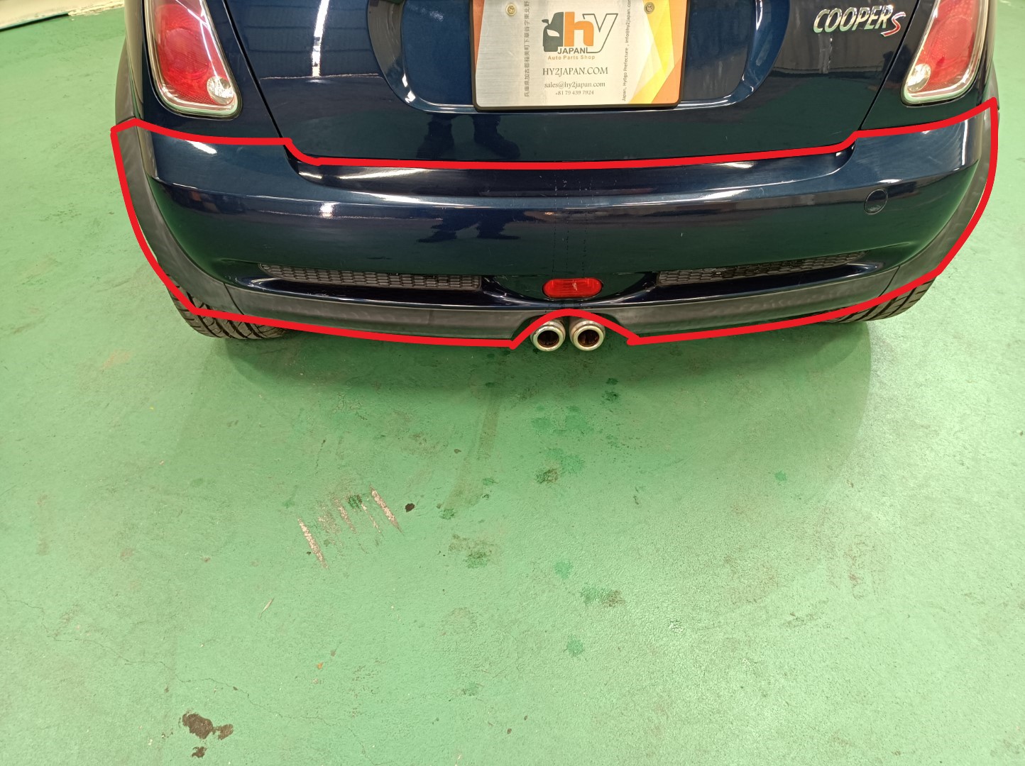 BMW ミニクーパーS R53 リアバンパー GH-RE16 2006