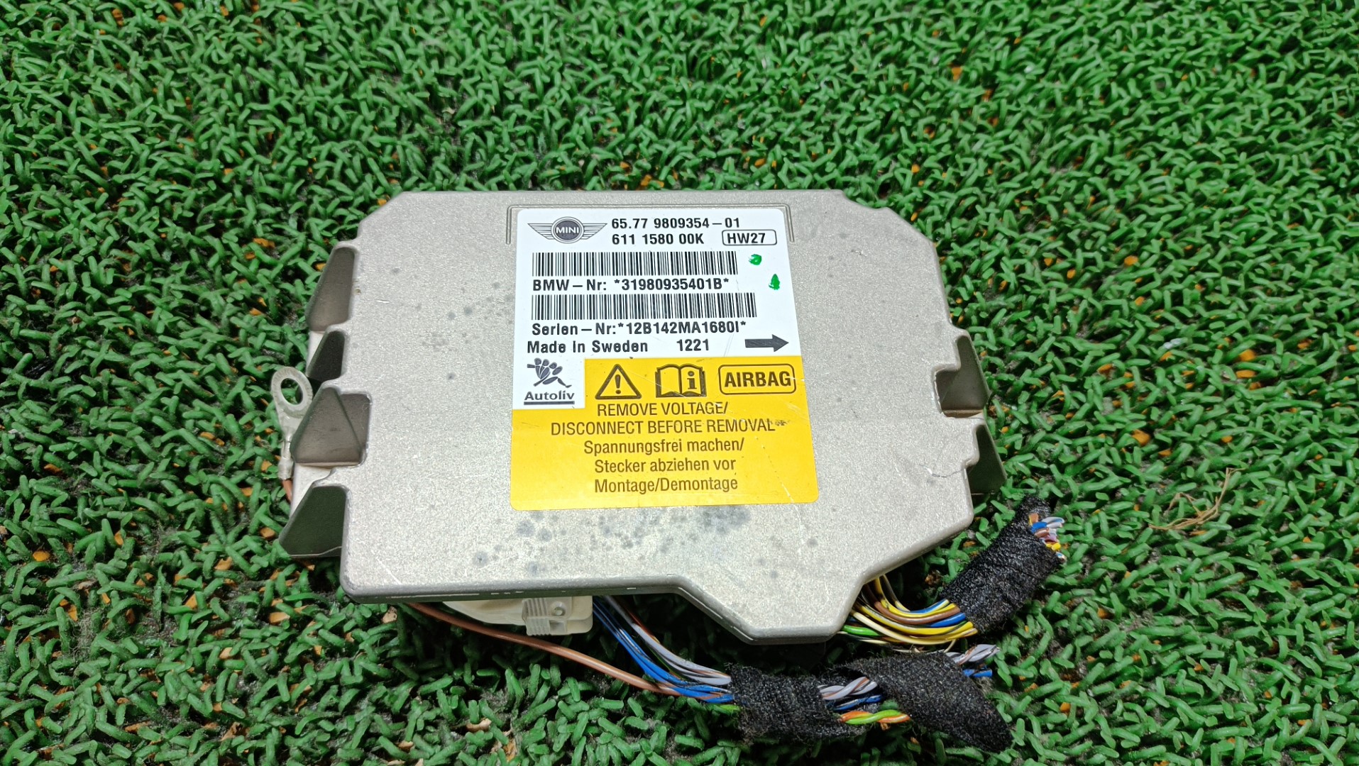 BMW ミニ エアバッグコンピューター クーパークラブマン 走行 129015km DBA-ZF16 ( R55 ) 2012