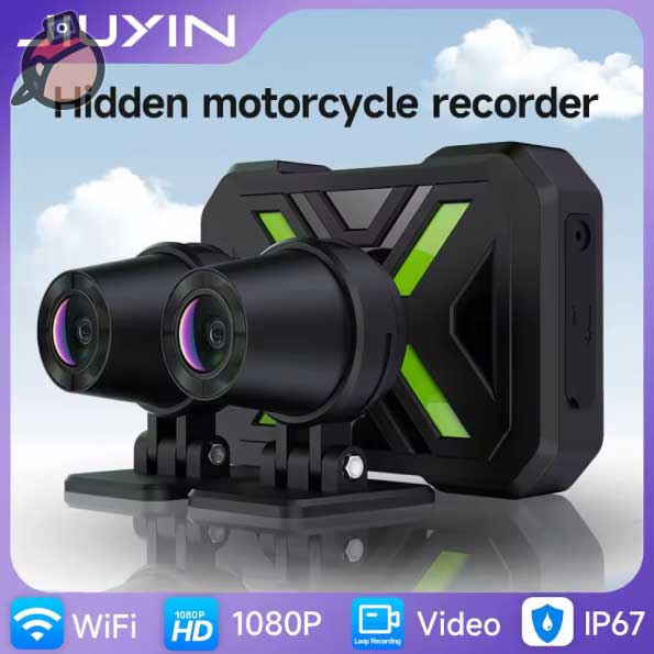 バイク用ドライブレコーダー ナイトビジョン 1080Pフロント／1080Pリア